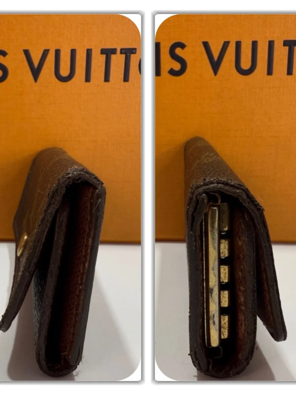 ATYPICAL LOUIS VUITTON MONOGRAM COATED CANVAS KEY CHAIN 4 HOOK HOLDER!